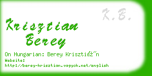 krisztian berey business card